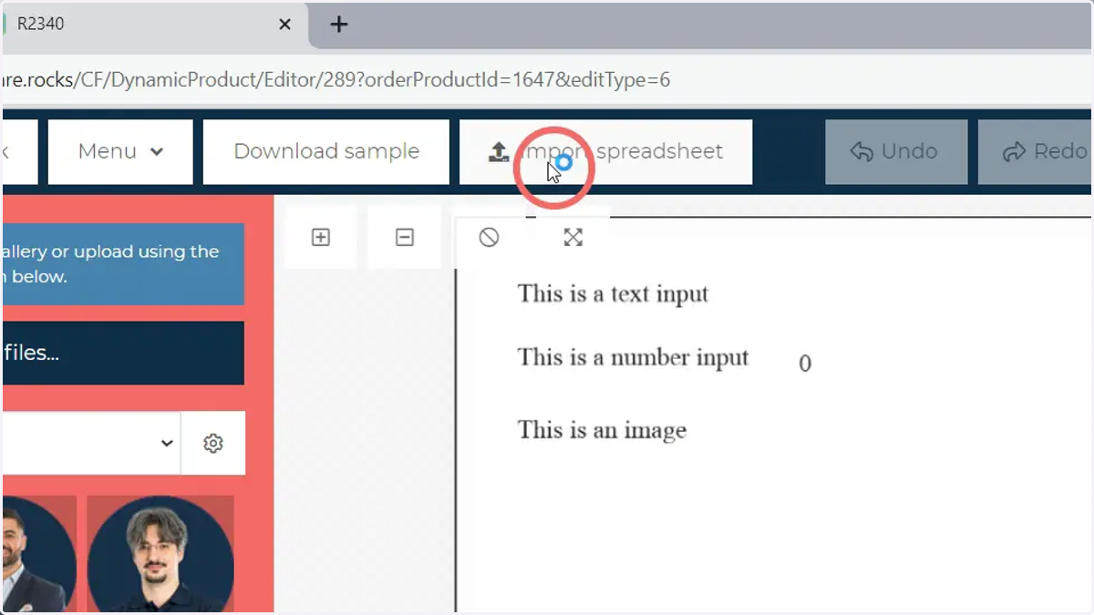 When the data is ready, click Import Spreadsheet and select the file