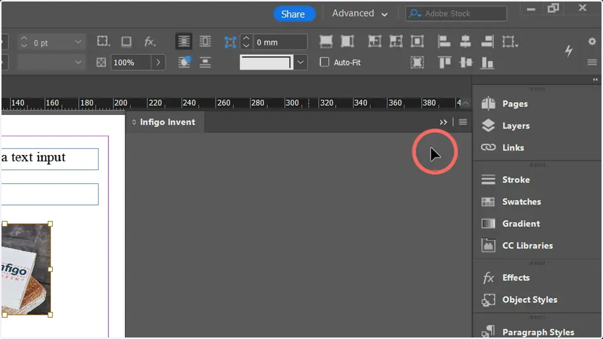 Export the Invent template as a MEX file and import into Infigo as a MegaEdit template