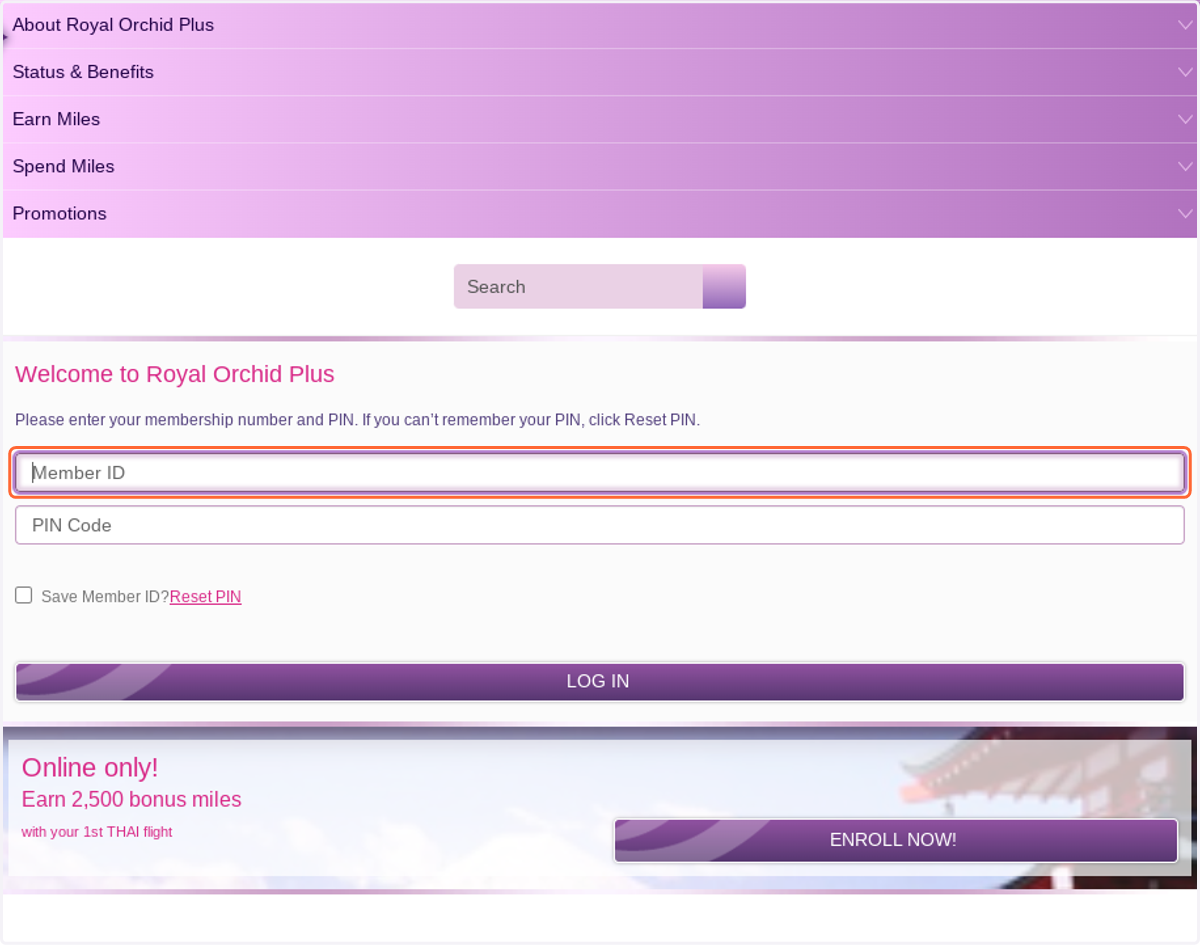 Click on Member ID