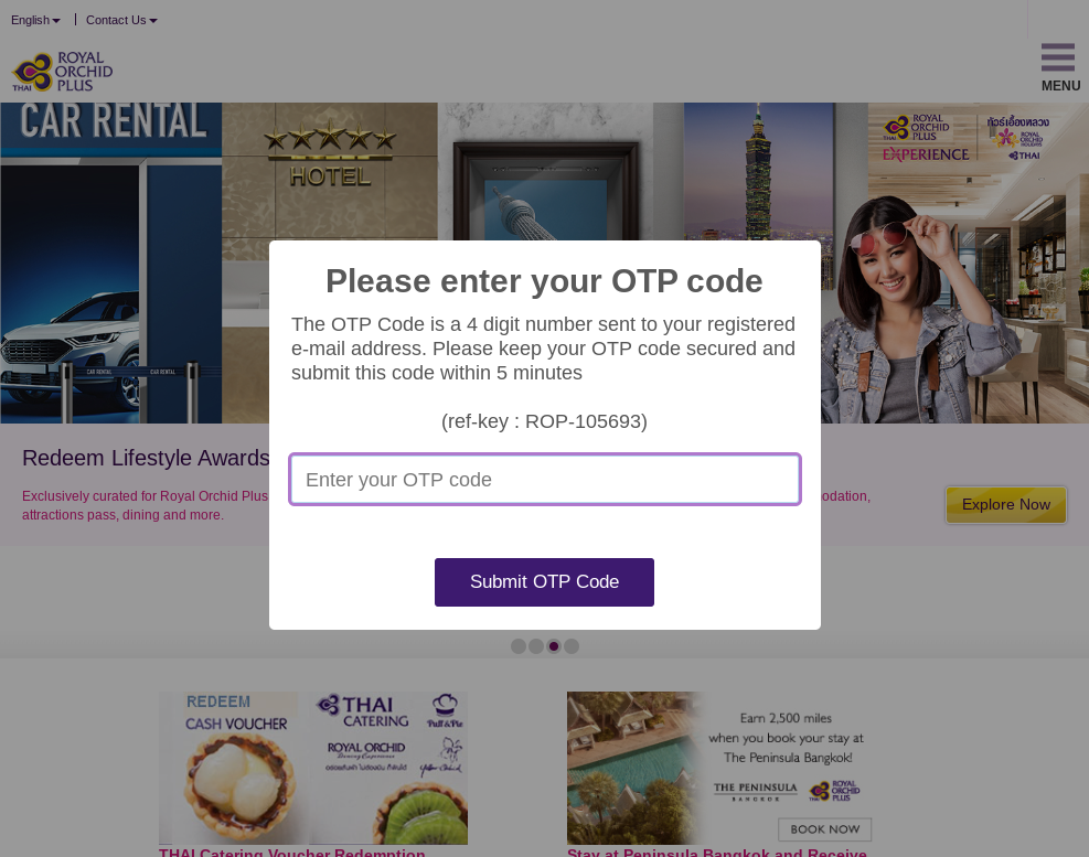 Click on Enter your OTP code