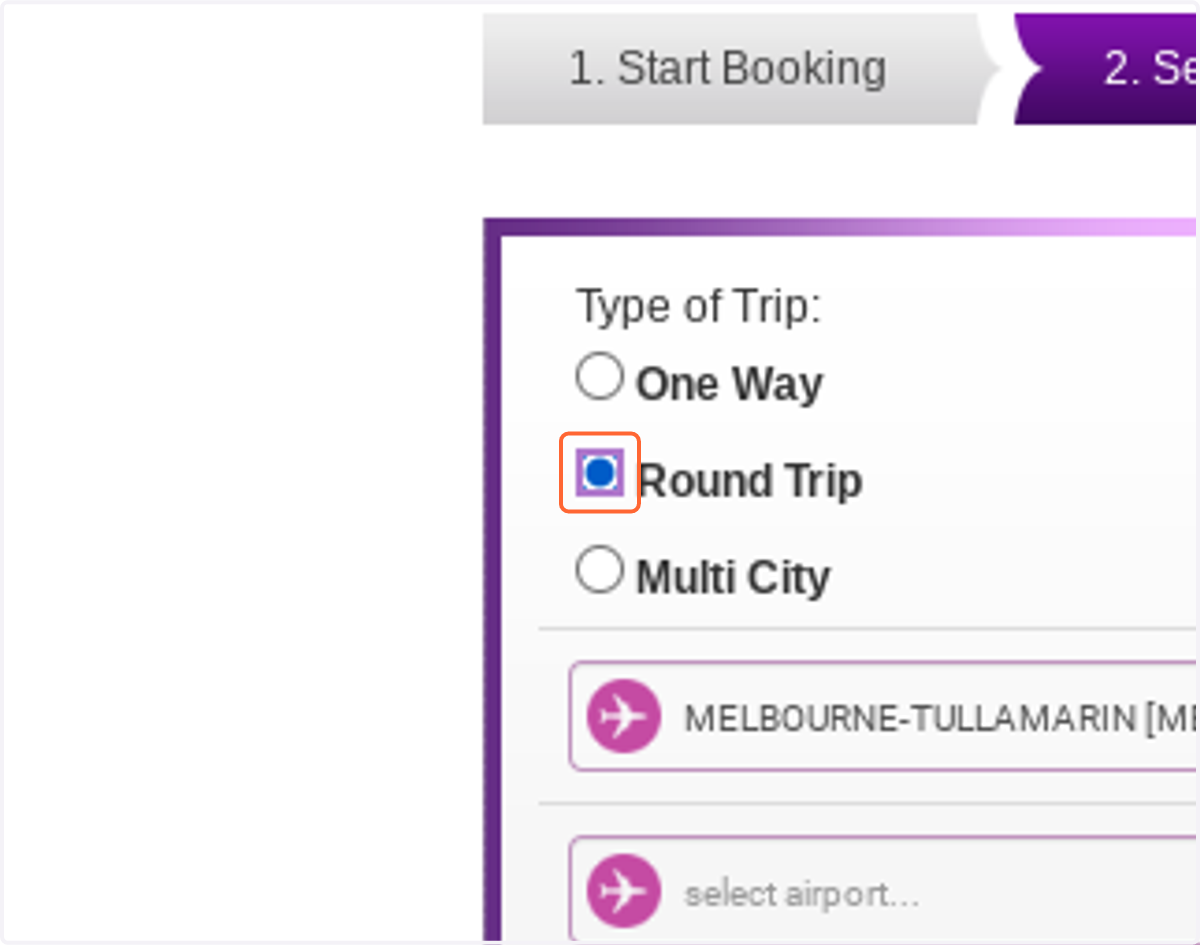 Select Round Trip