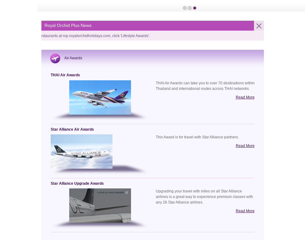 Click on THAI Air Awards…