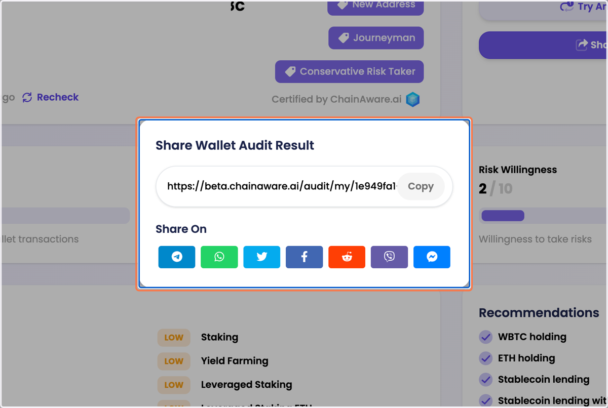 Share your result on Twitter