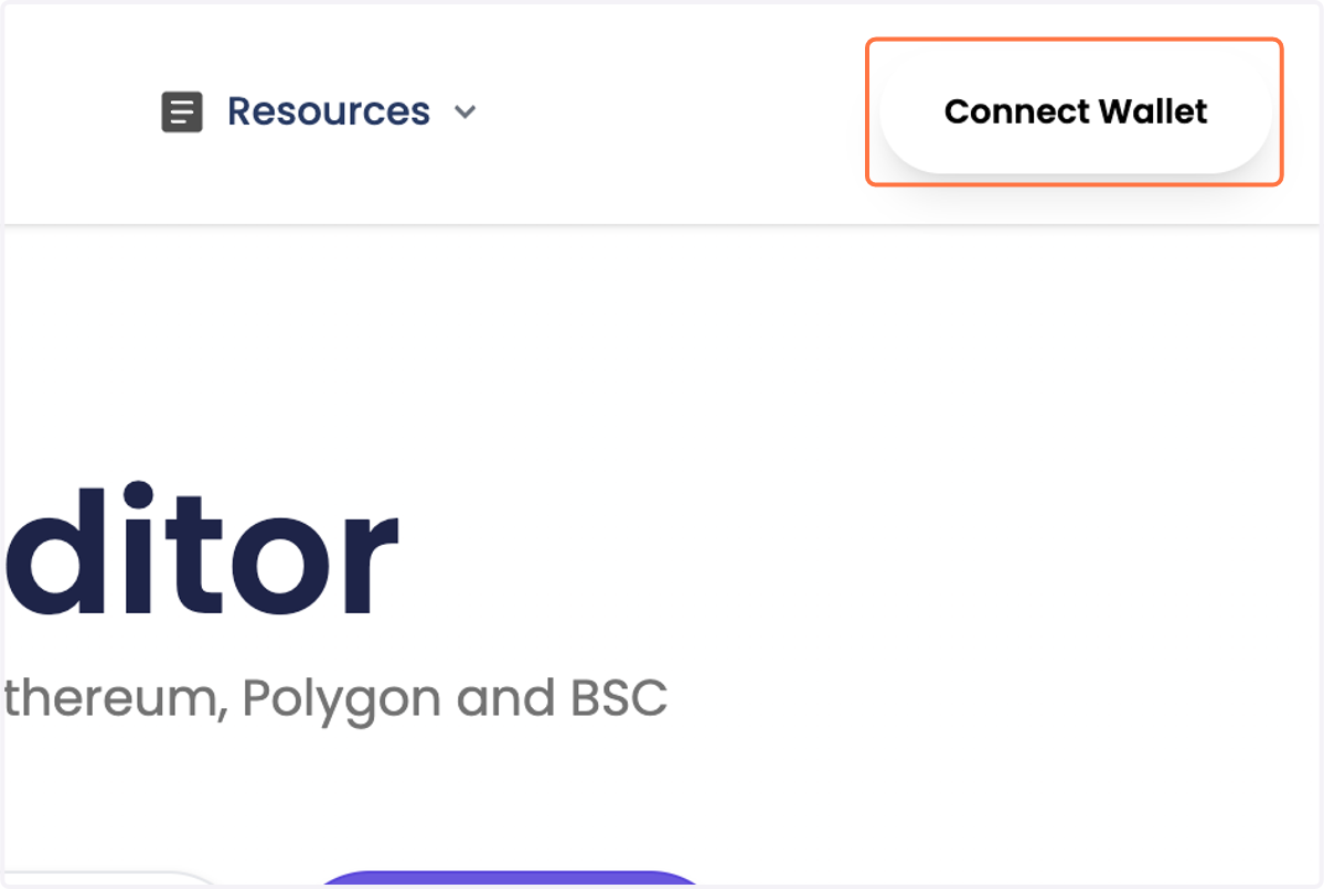 Click on Connect Wallet