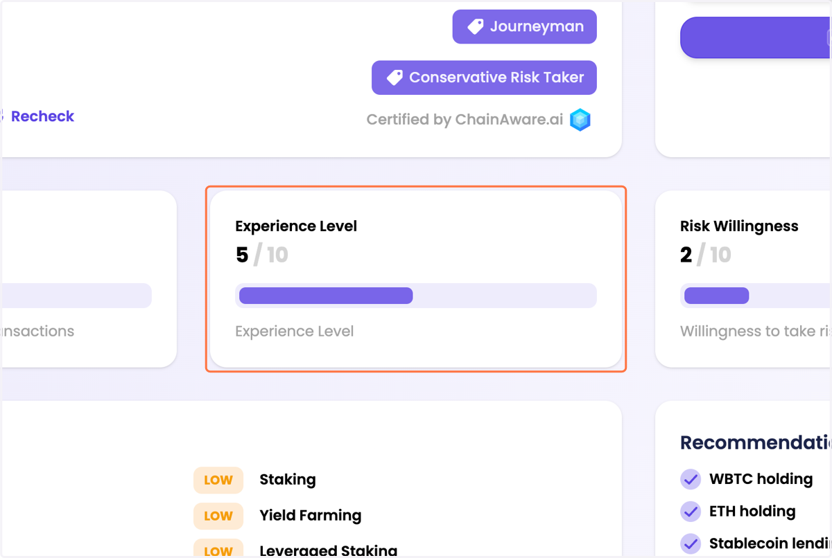 Click on Experience Level…