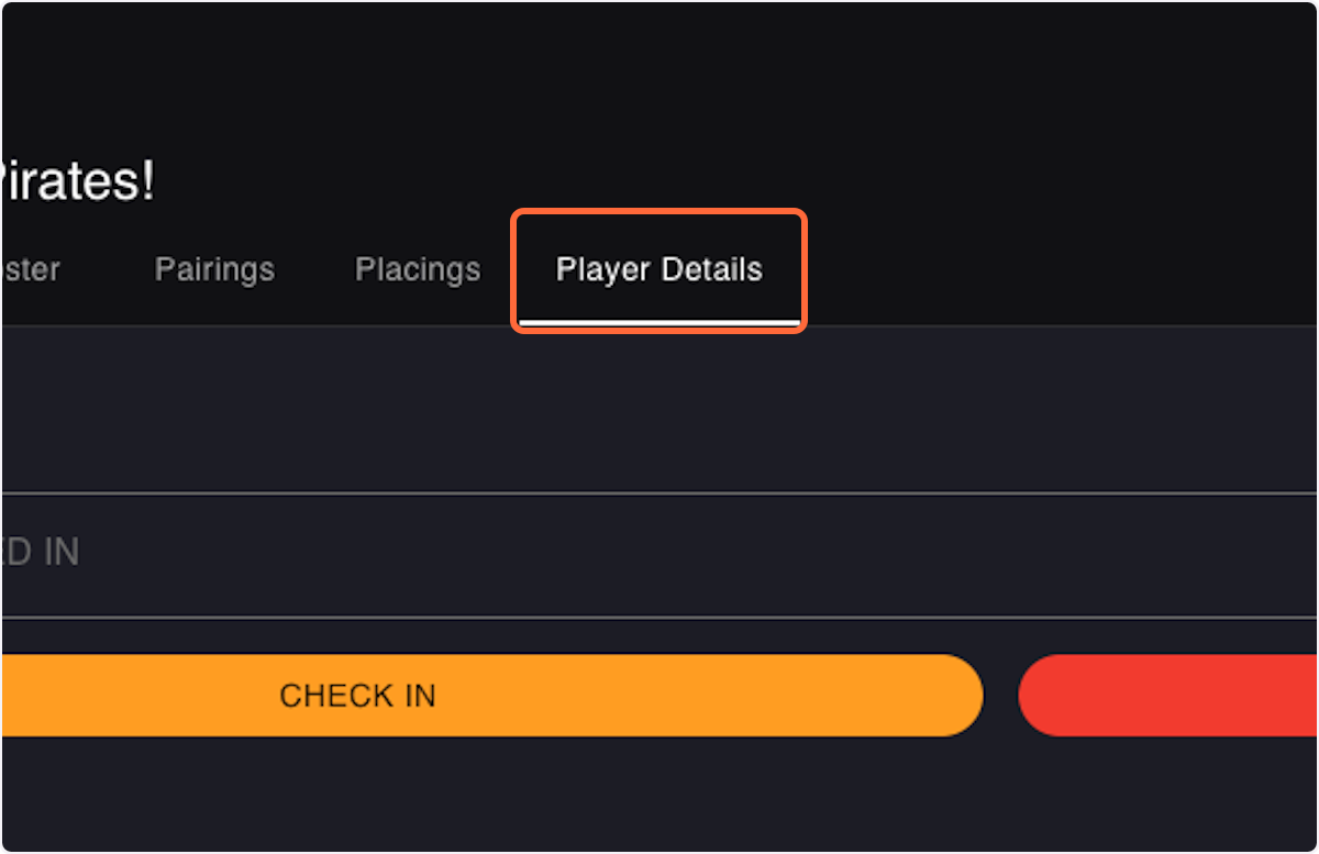 Your event should open in a new window, click on Player Details