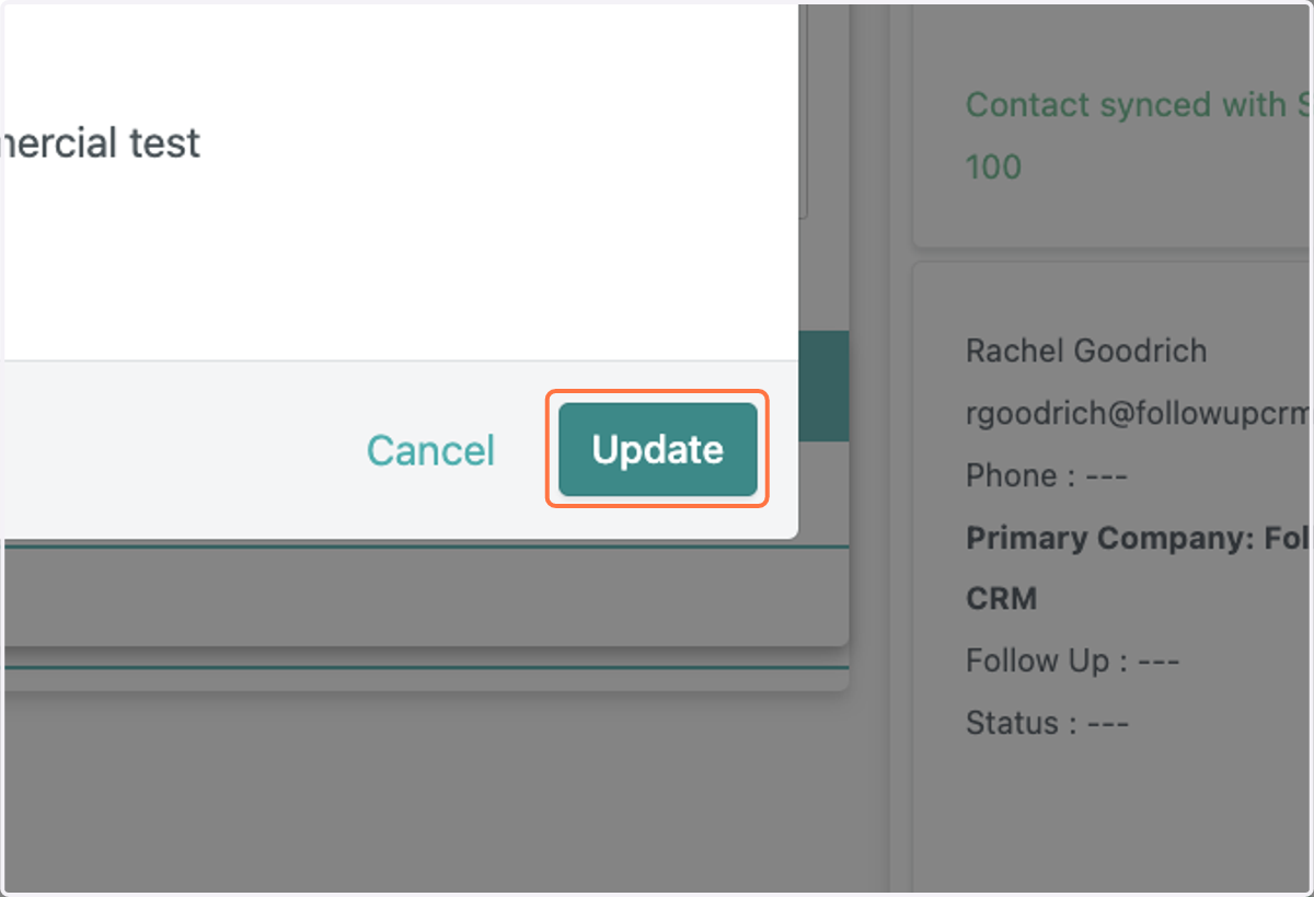 Click on Update