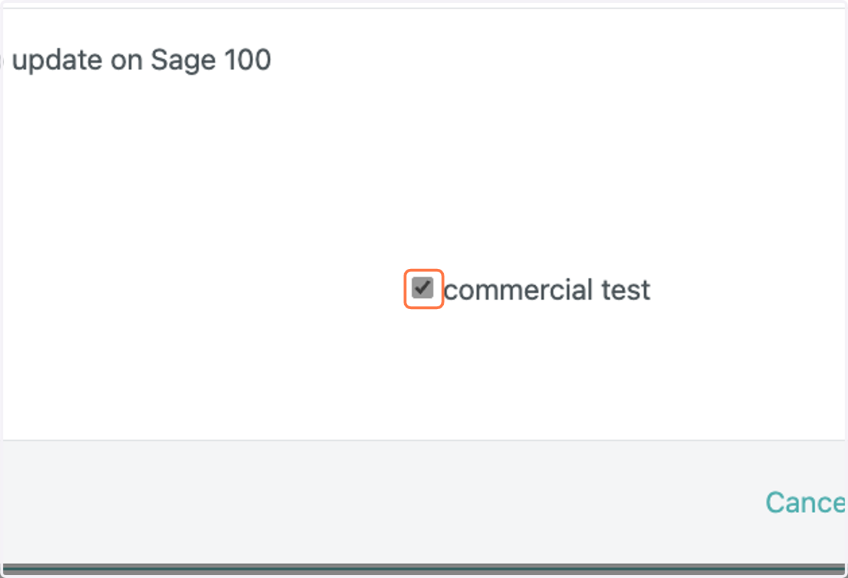 Check commercial test