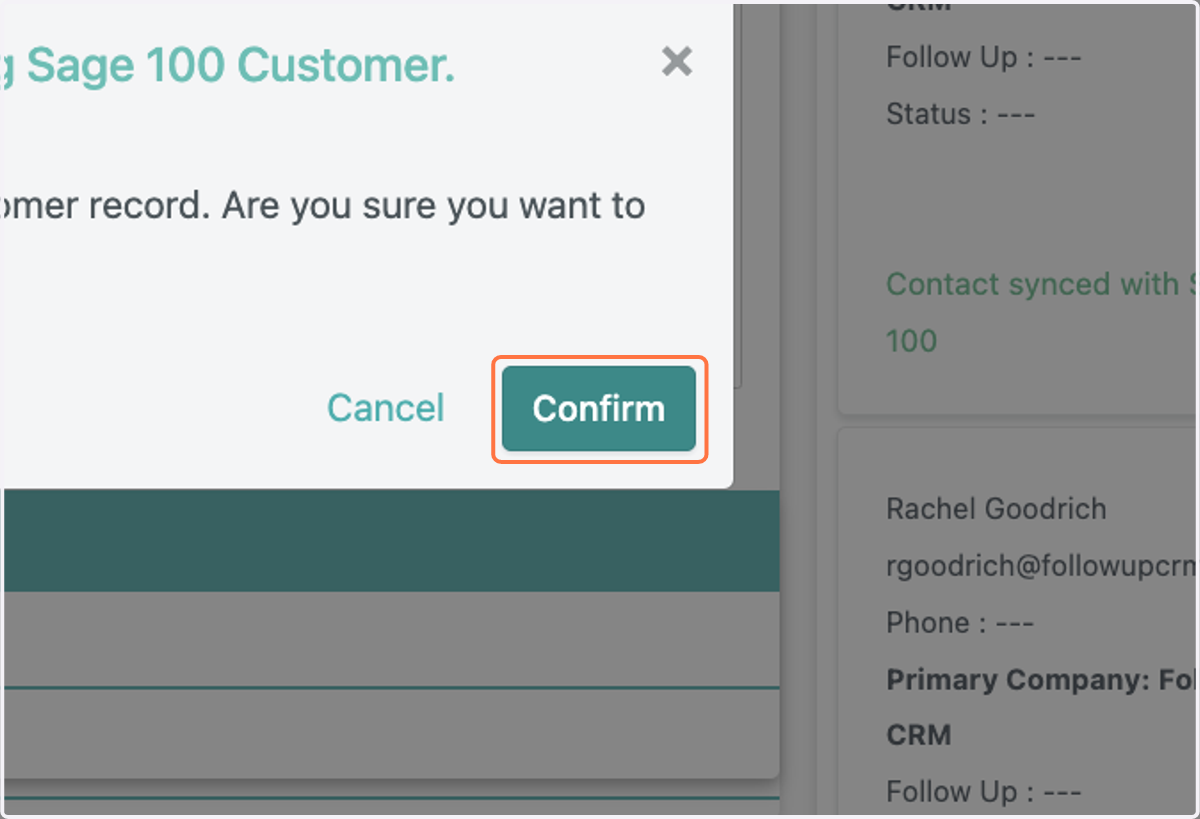 Click on Confirm