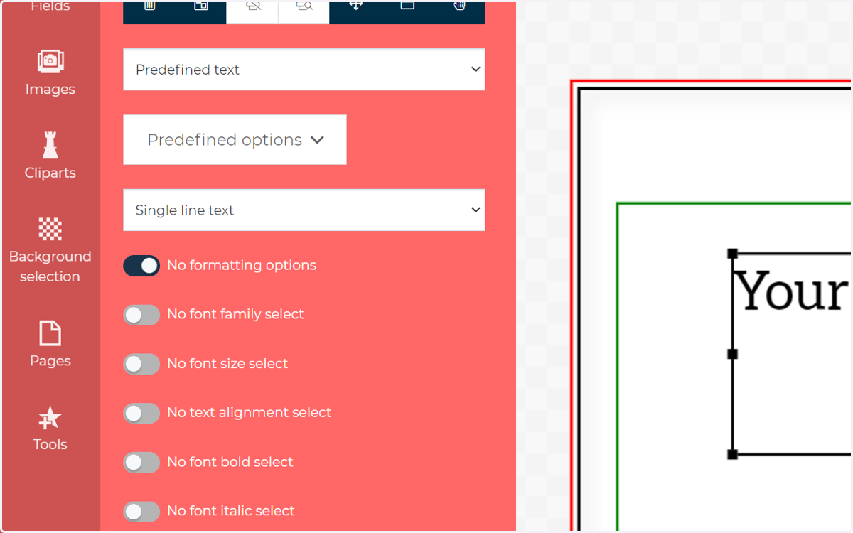 Check No formatting options