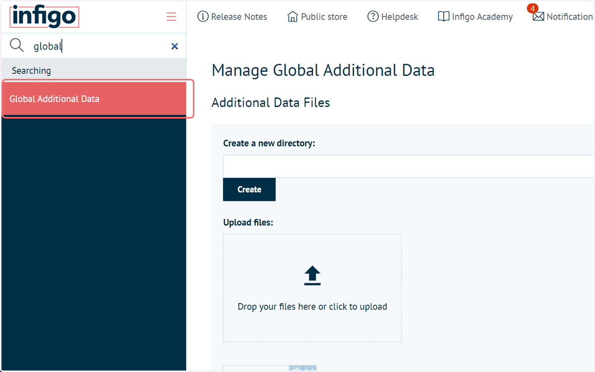 Navigate to Global Additional Data