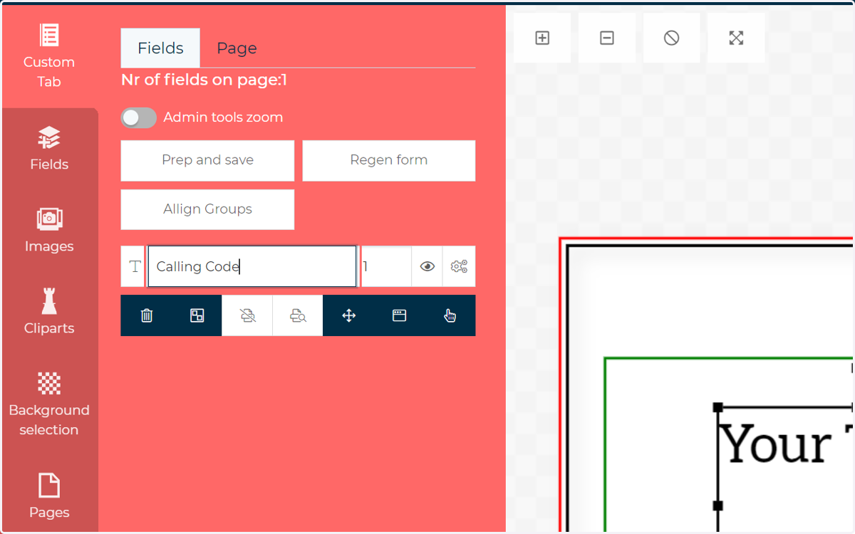 Create and perform the basic Form Builder configuration of a text field