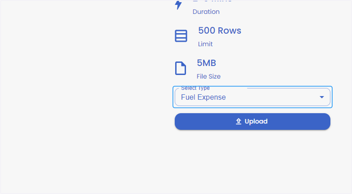 Click on the expense type drop-down
