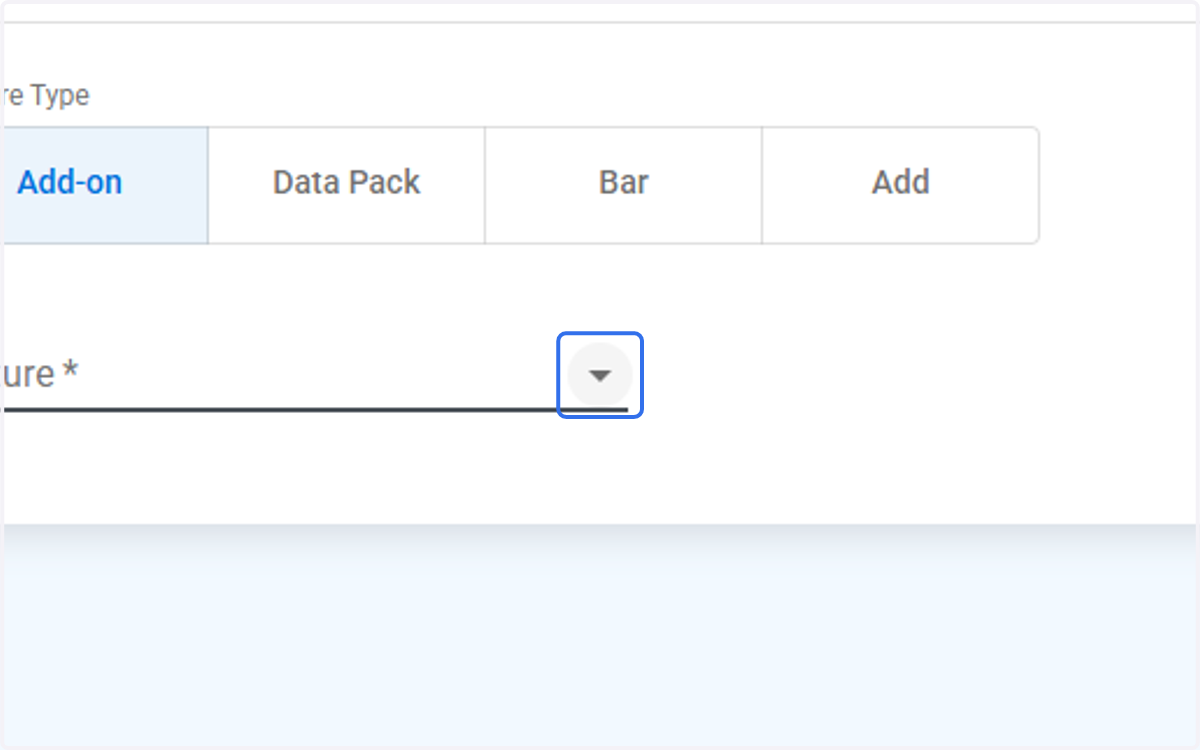 Click on the Drop Down arrow