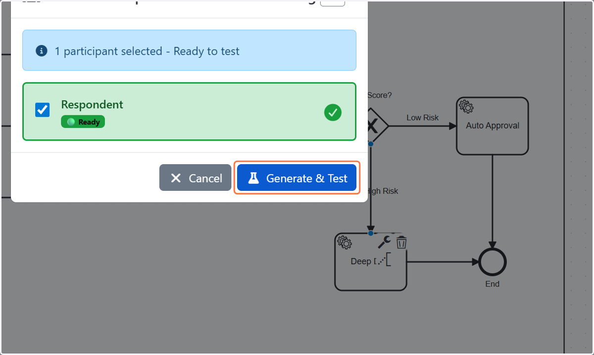 Click on Generate & Test