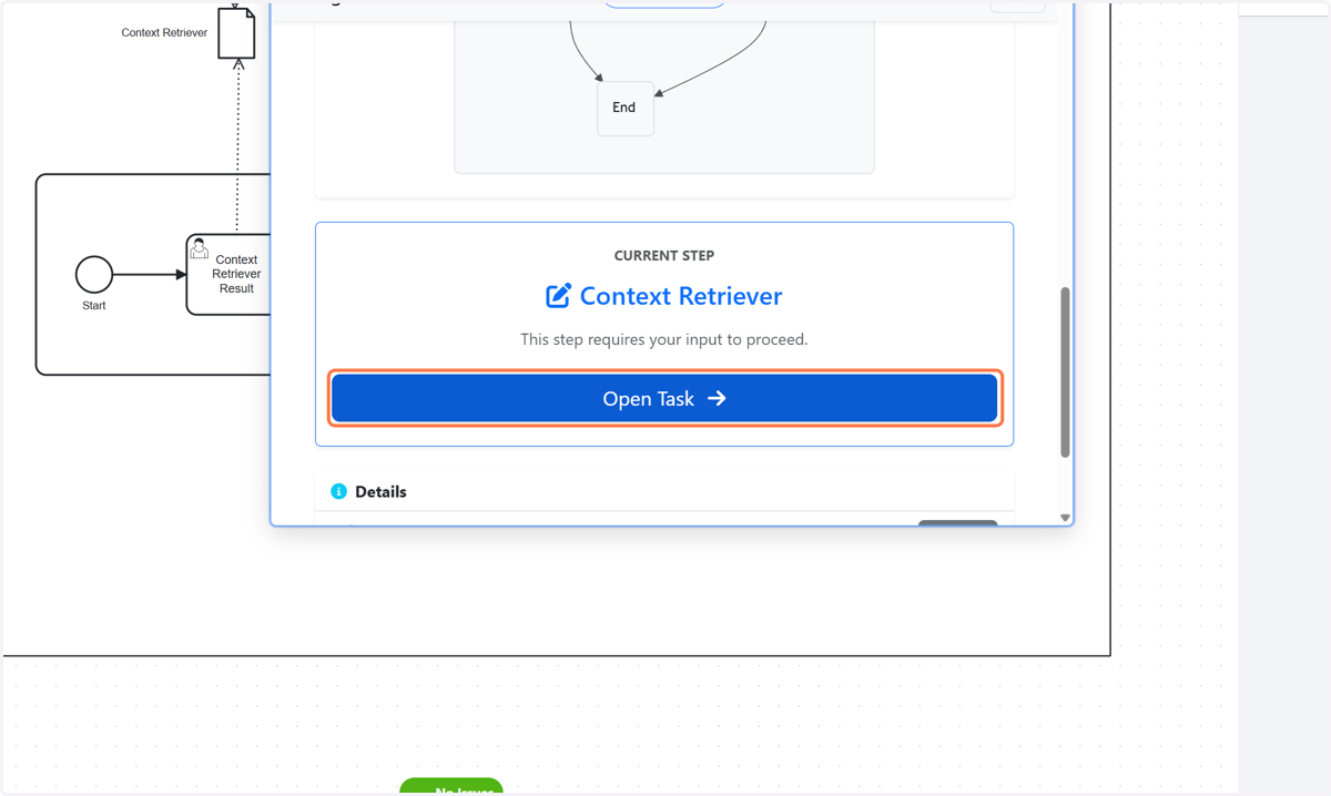 Click on Open Task