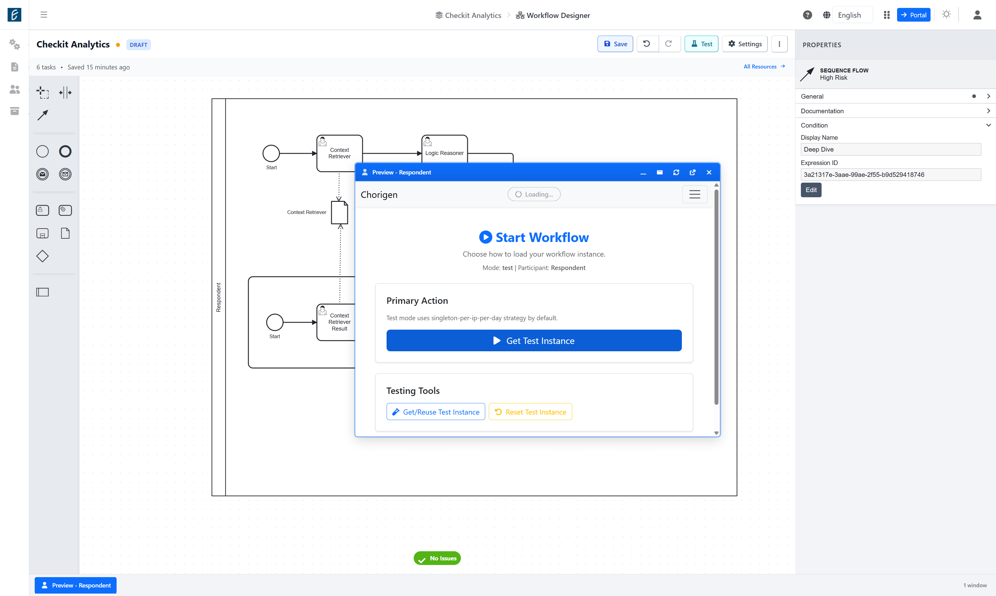 Click on Get Test Instance
