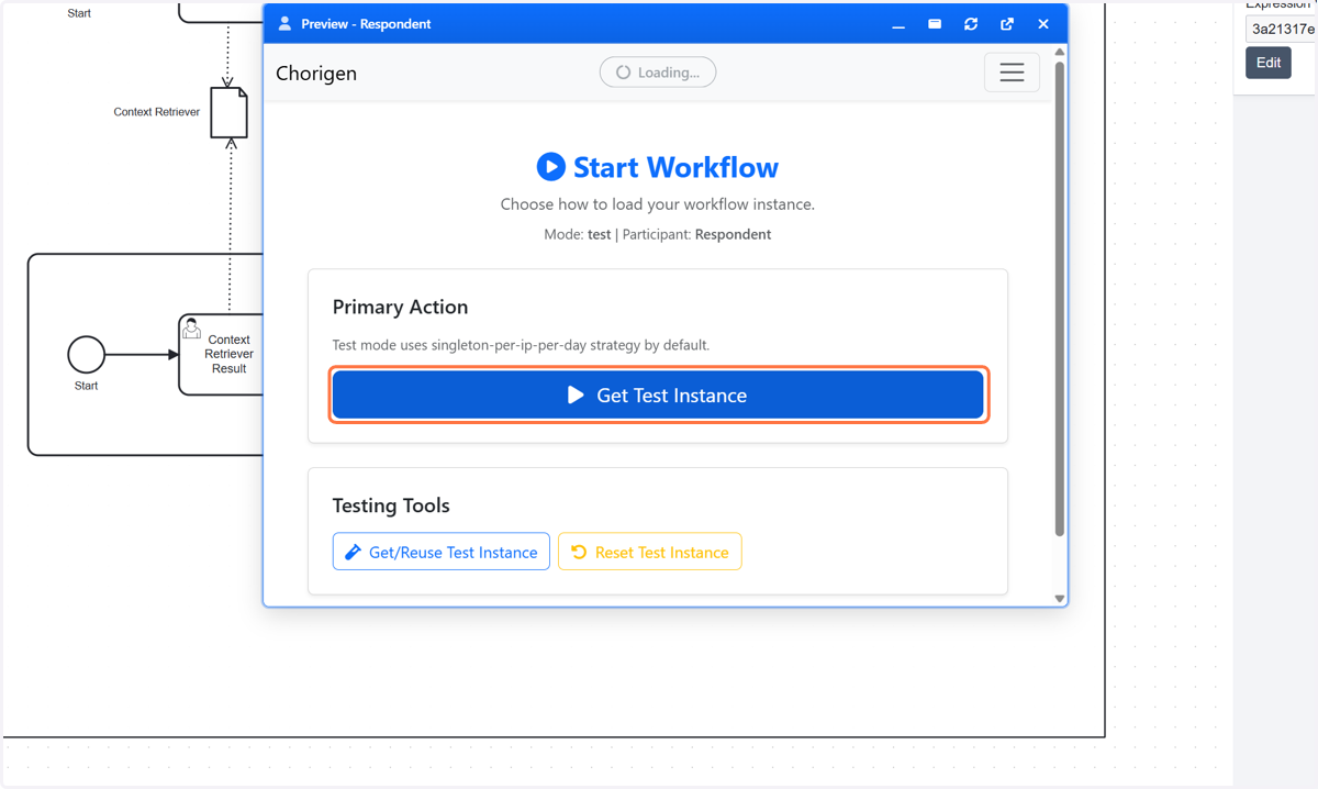 Click on Get Test Instance