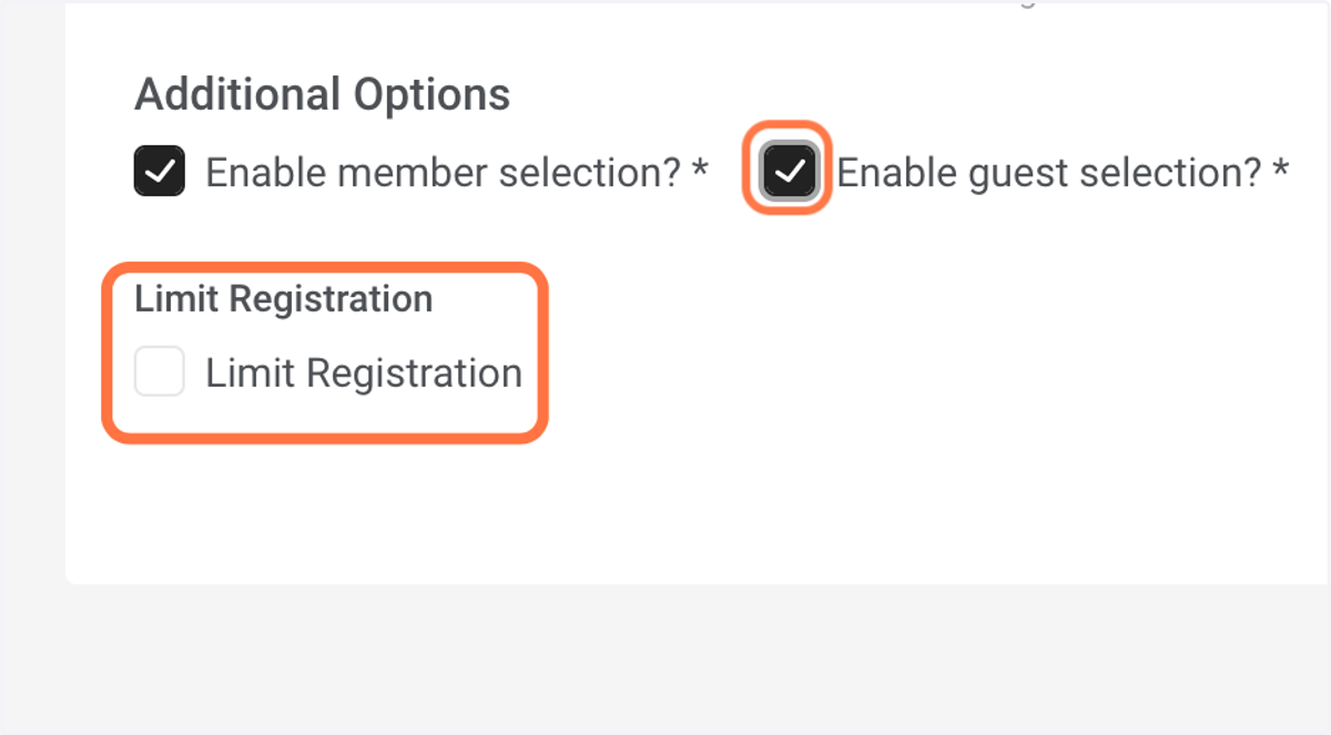 Limit Registration