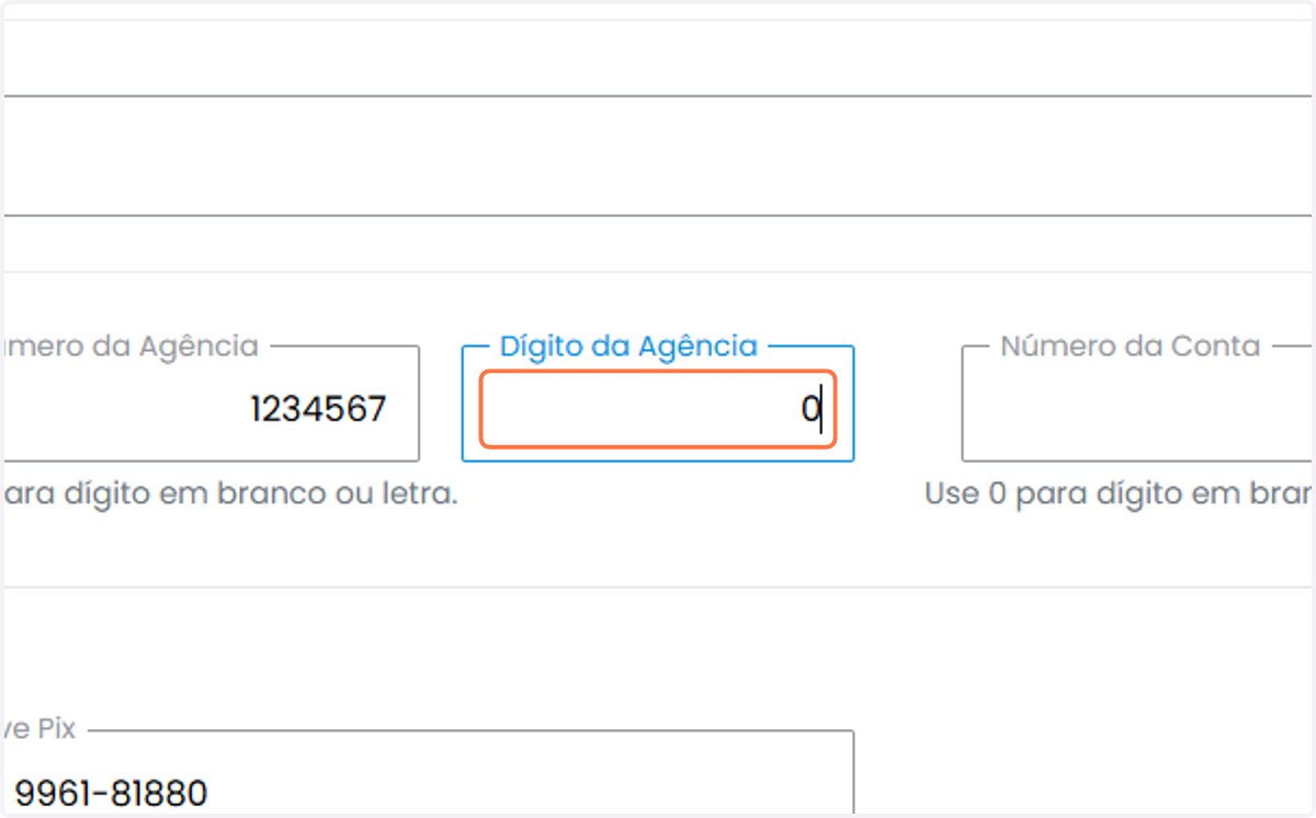 Dígito da agência