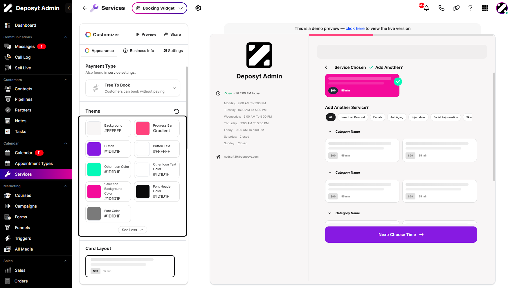 Step 8: You can adjust the theme color in this section.