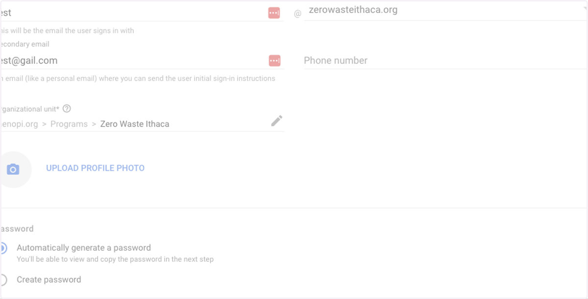 Click on ADD NEW USER