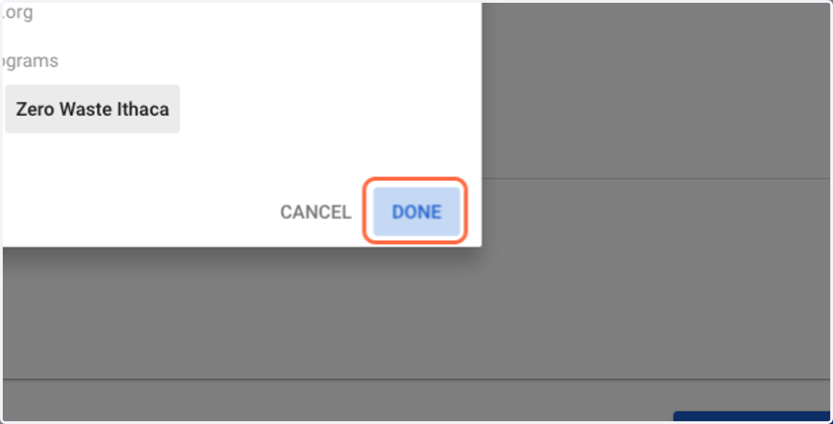 Click on DONE