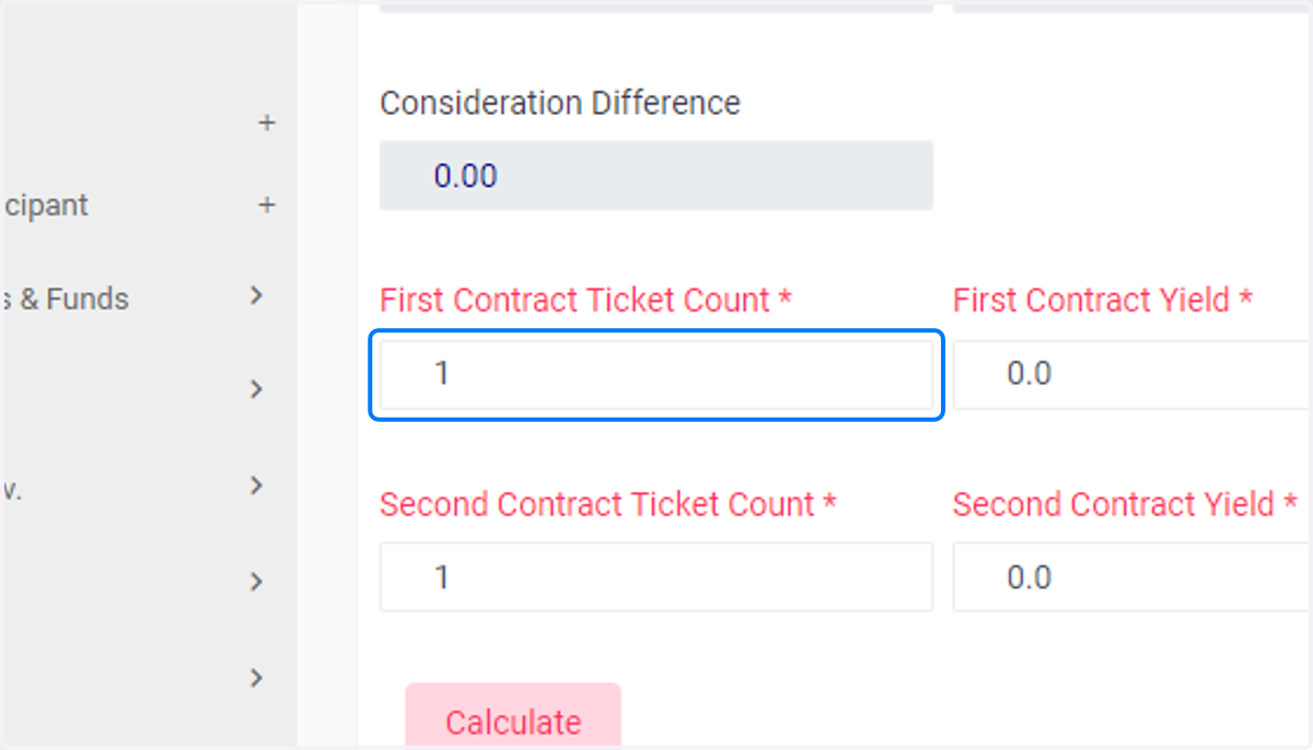 Click on First Contract Ticket Count *