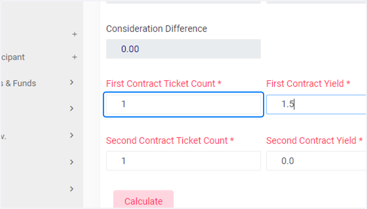 Click on First Contract Ticket Count *