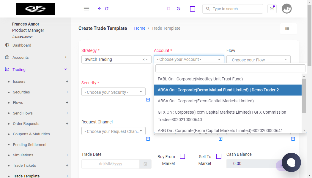 Click on FABL On : Corporate(Mcottley Unit Trust Fund)