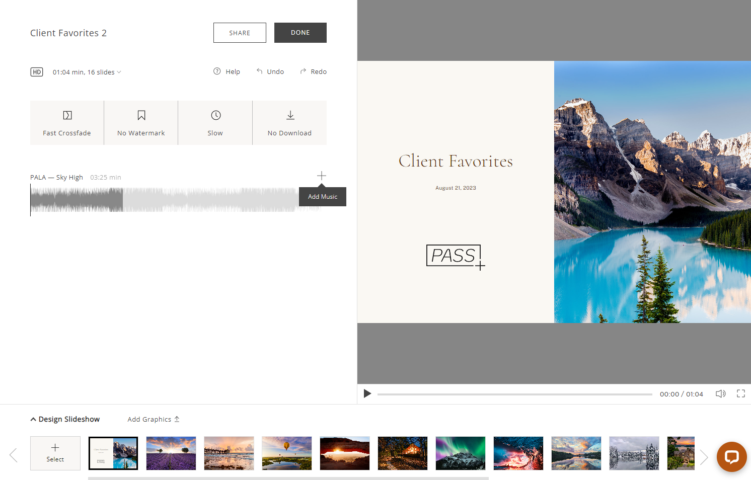 Click the + icon to add multiple tracks.