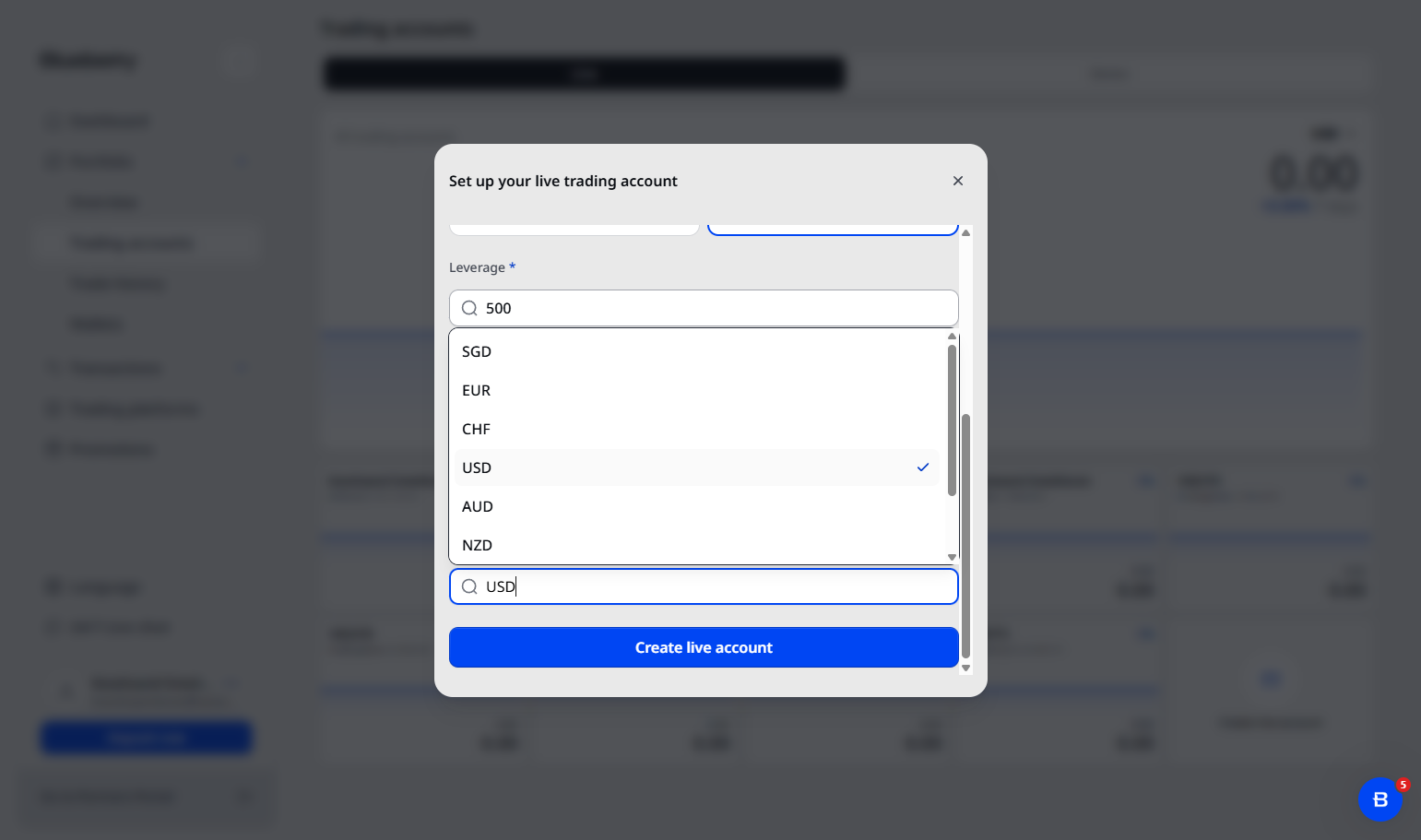 Click and Select Currency