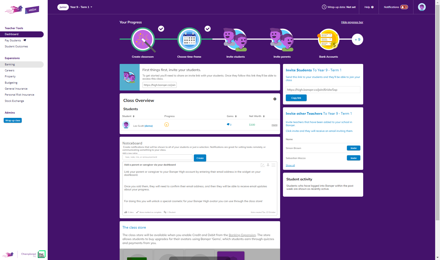 To enable expansions, head to the Expansions section of your Teacher Tools menu and select the one you'd like to access.