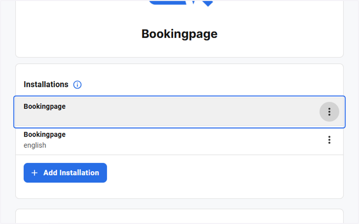 Click on Bookingpage