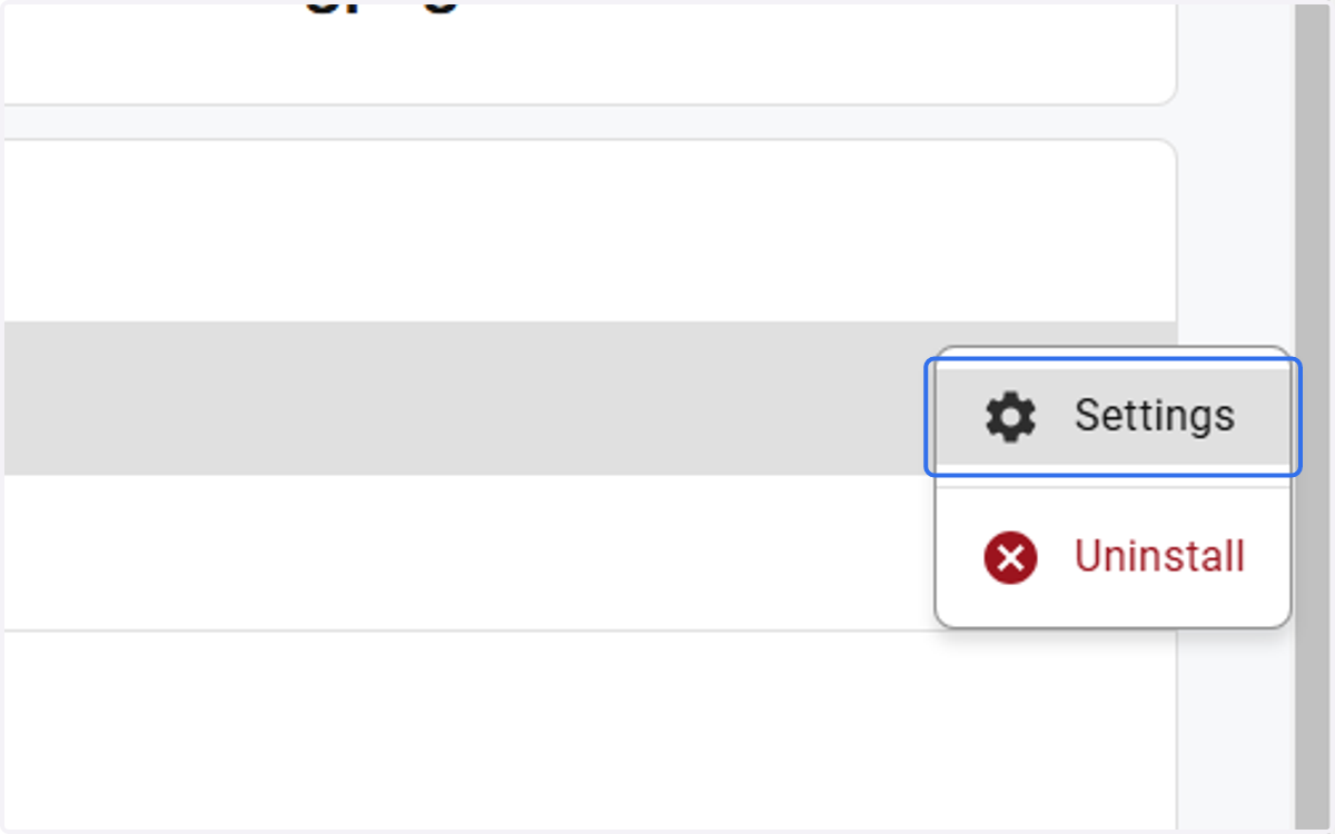 Click on Settings