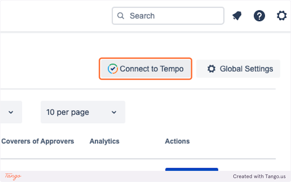 Click on Connect to Tempo, next to the Global Settings