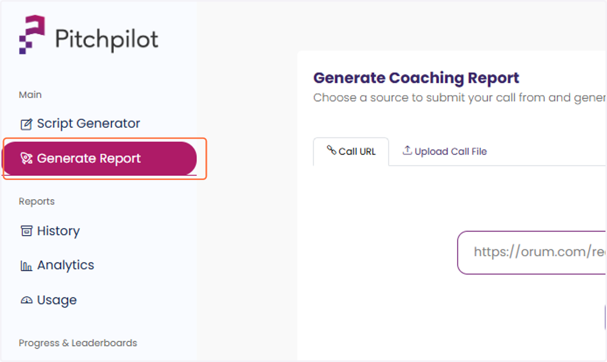 Click on Generate Report