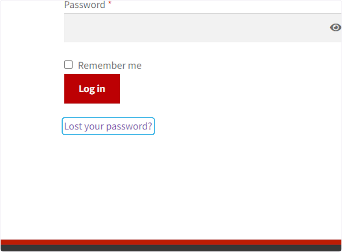 Click on Lost your password?