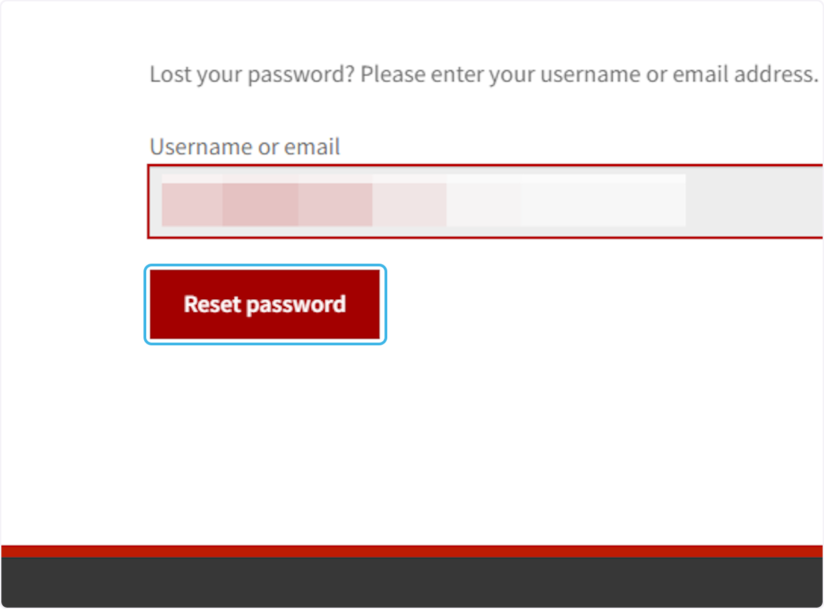 Click on Reset password