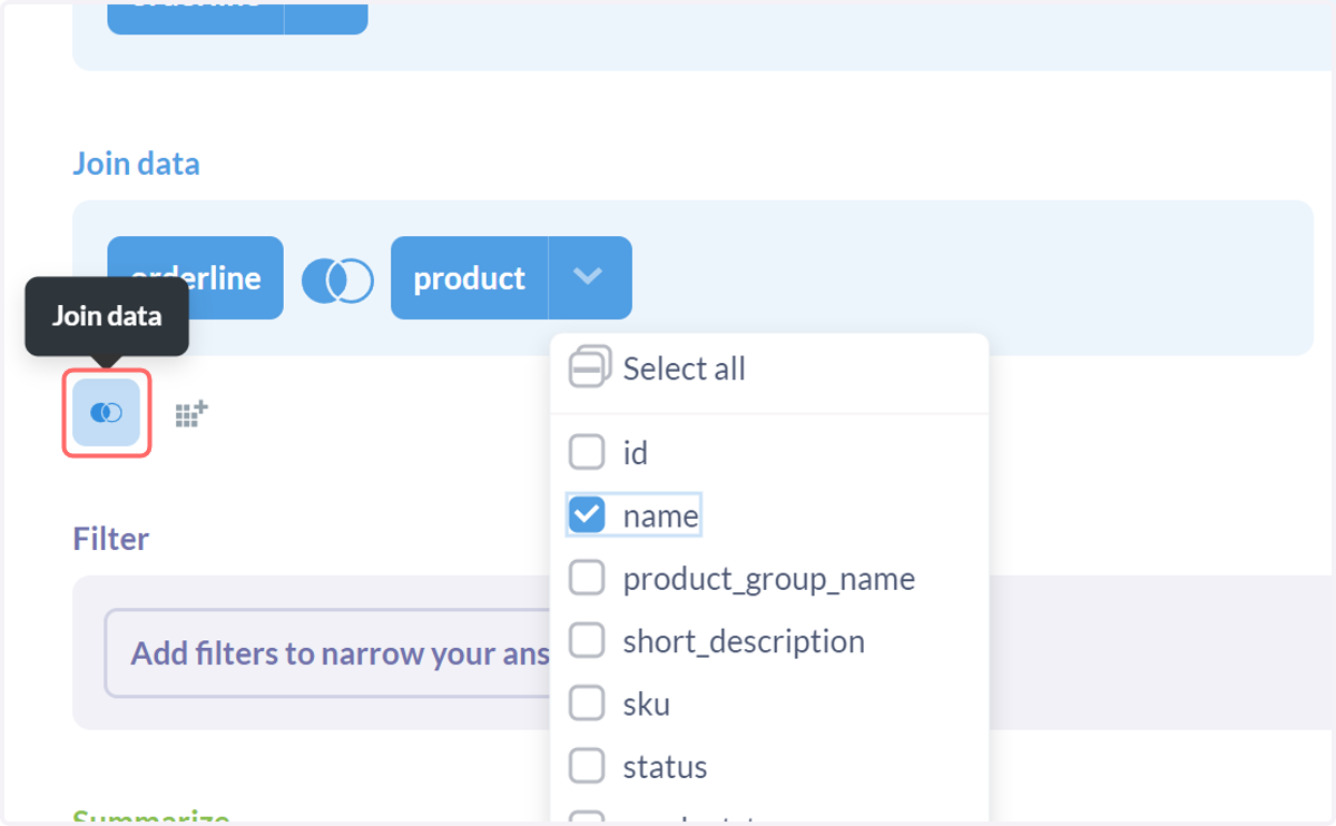 Click the Join data icon