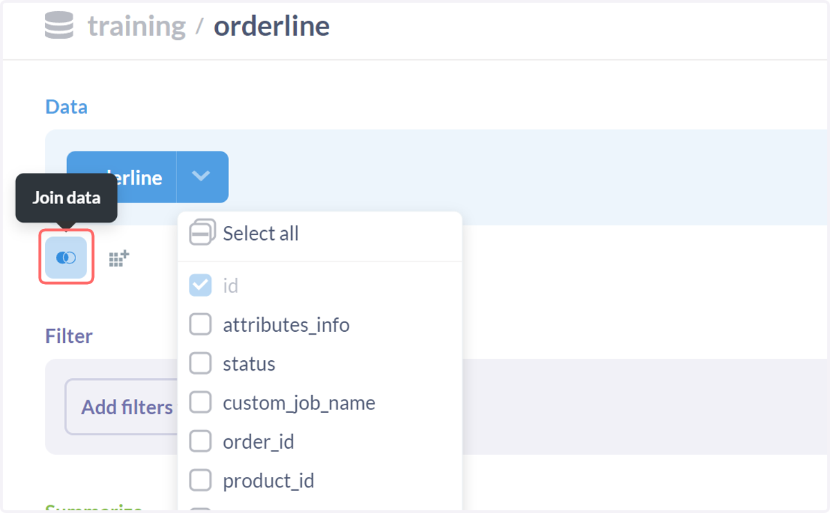 Click the Join data icon