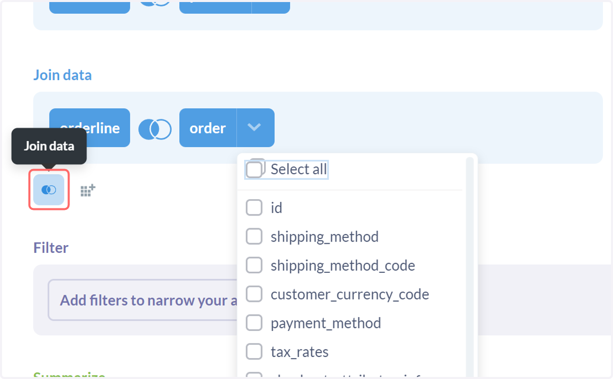 Click on Join data