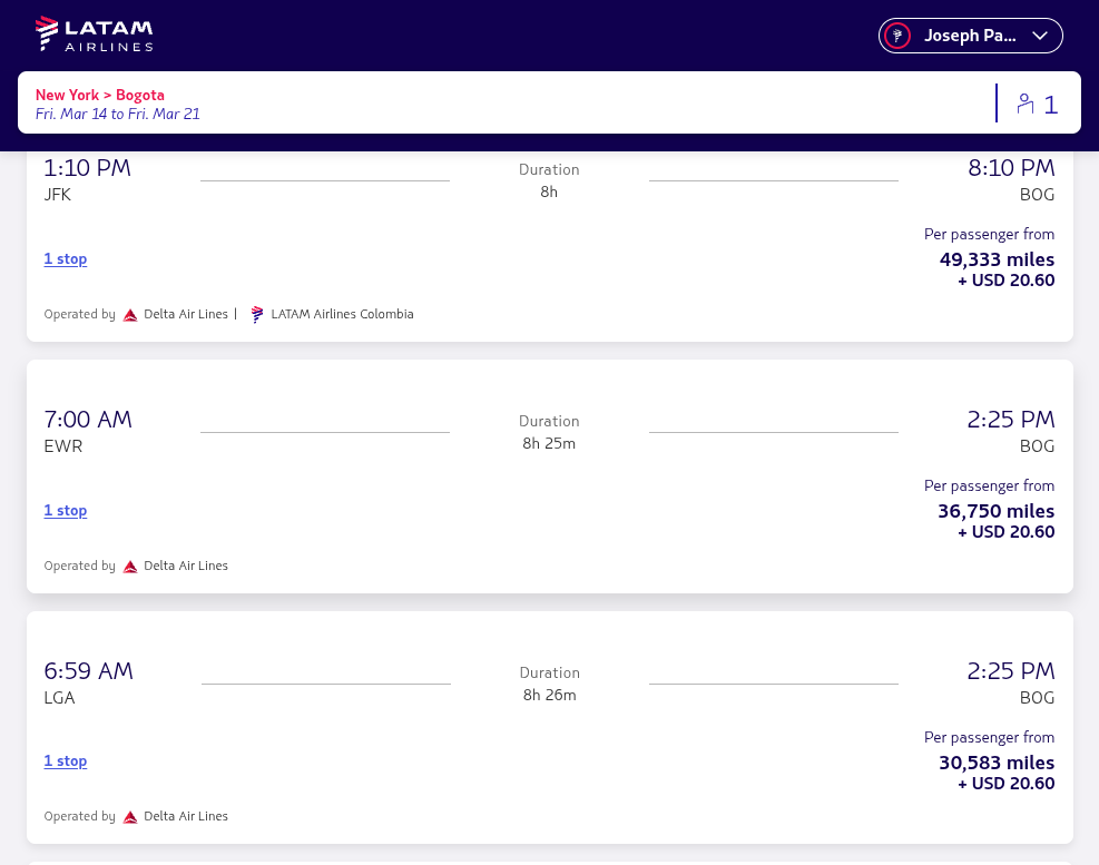 Click on Available flights.
