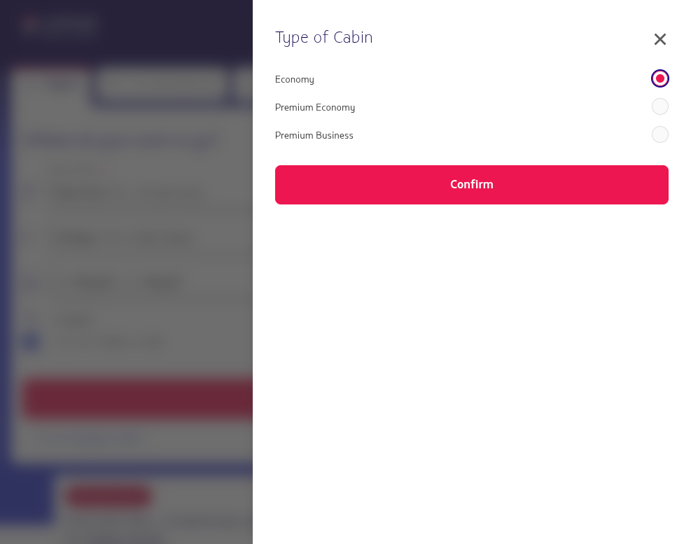 Select Option Economy.