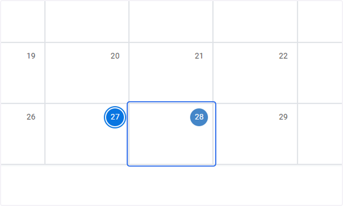 Click multiples dates if needed