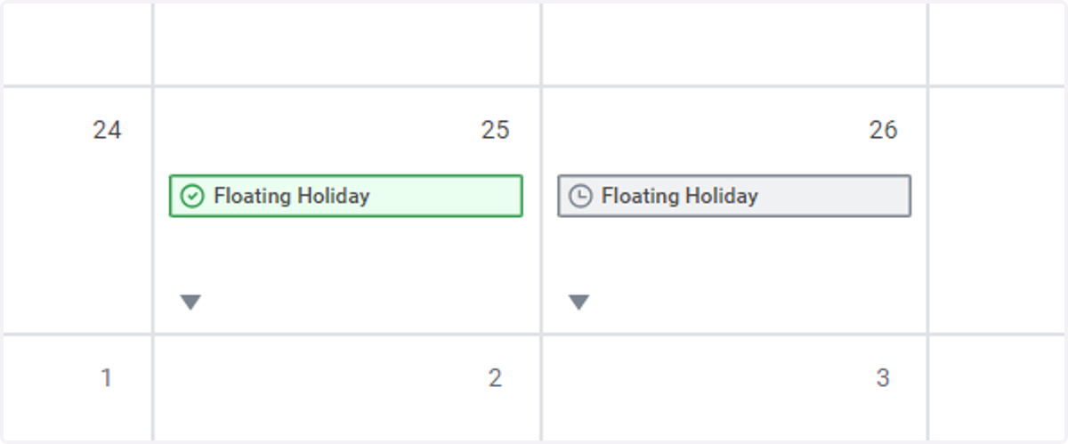 View calendar