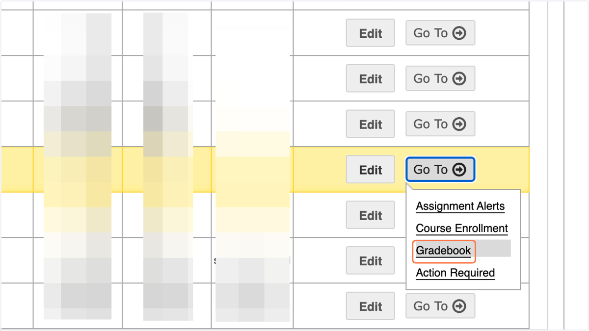 Click on Gradebook