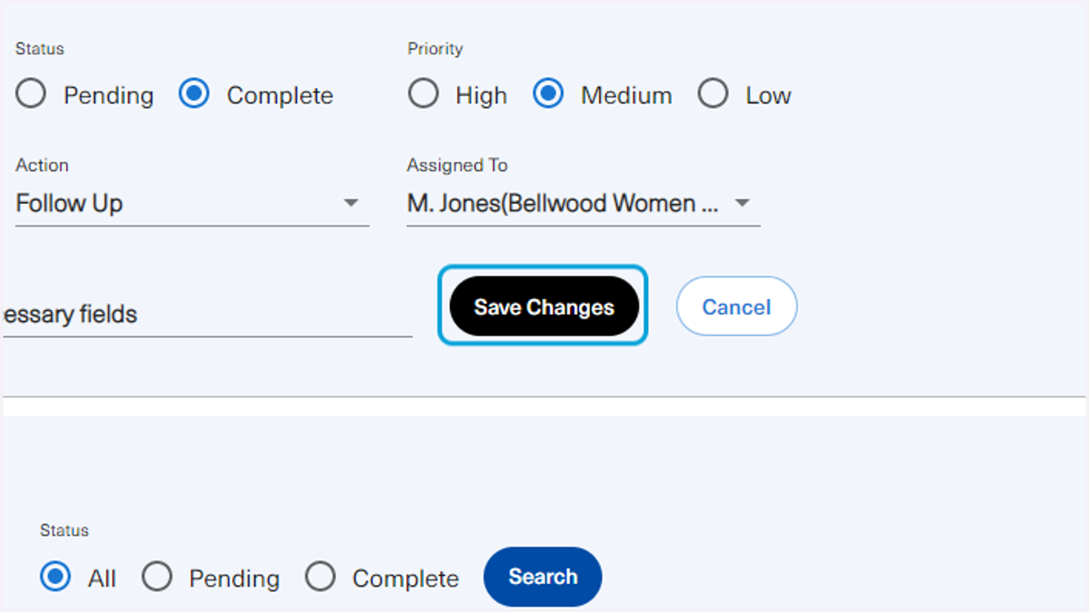 To save, click on Save Changes