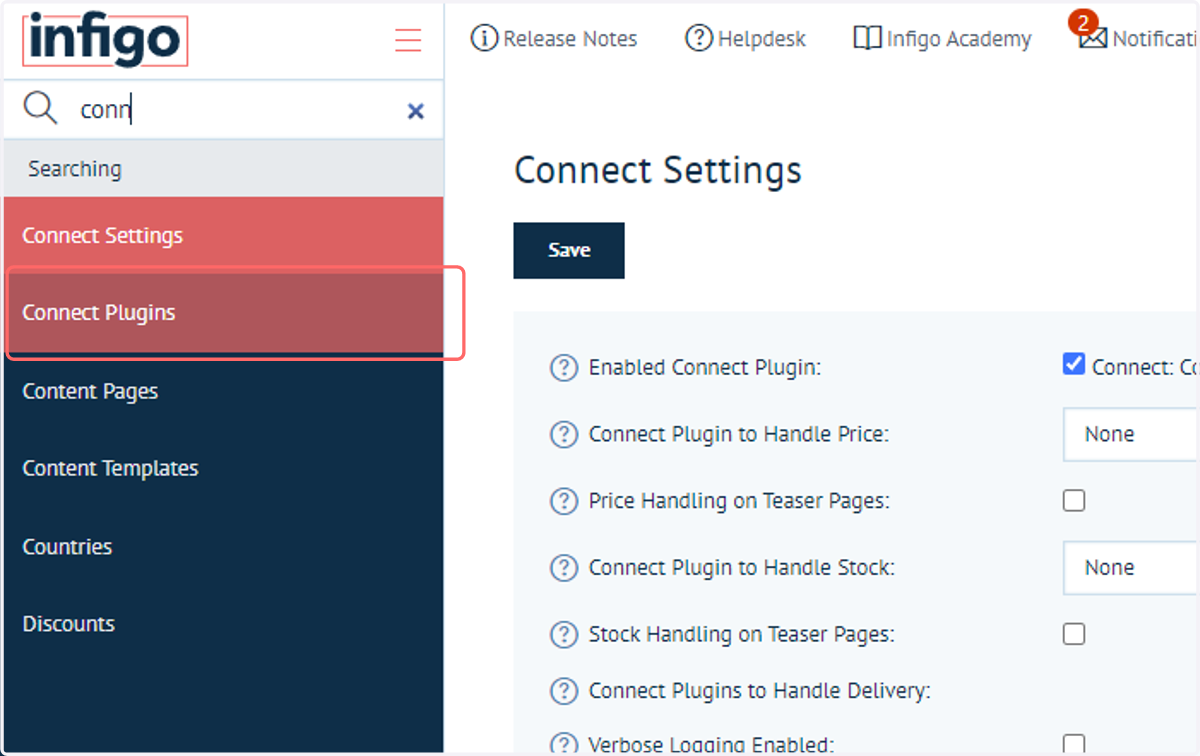 Navigate to Connect Plugins