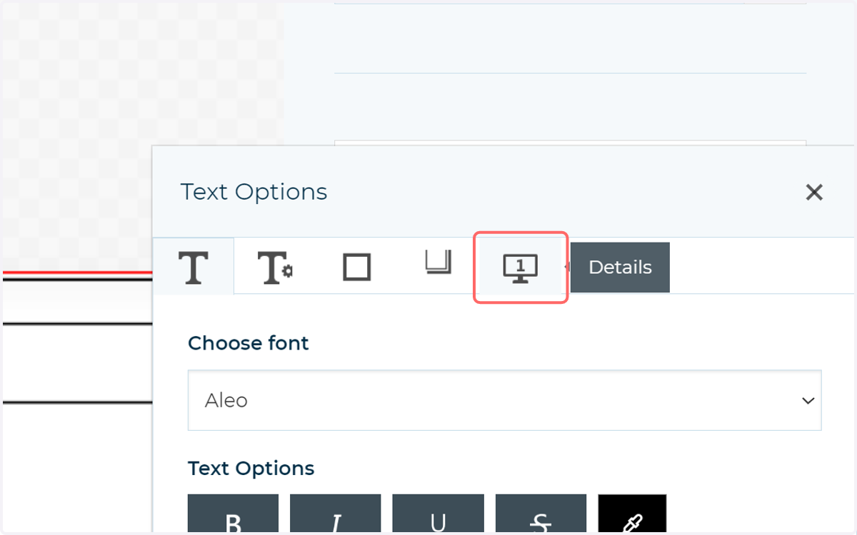 Further configuration options